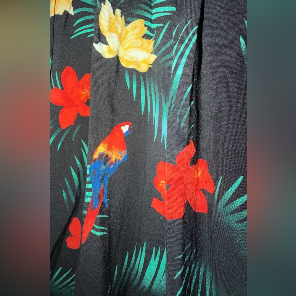 Torrid Red and Black Floral Skater Skirt - Picture 6 of 6
